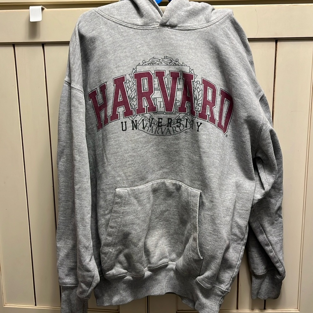 Gently worn Harvard hoodie for male or female
